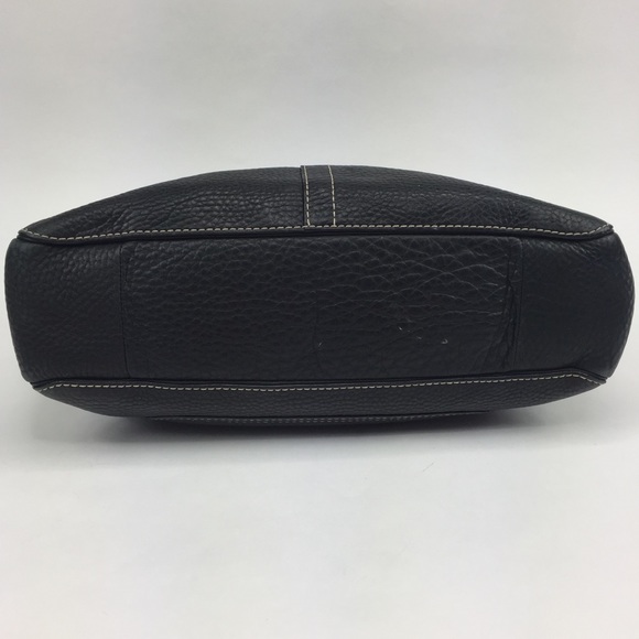 Coach Black Leather Shoulder Bag Purse - Picture 5 of 6